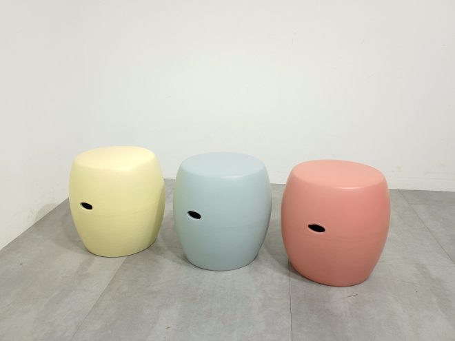 超美品！Hasseltweet イエロー 円形スツール 超美品！Hasseltweet