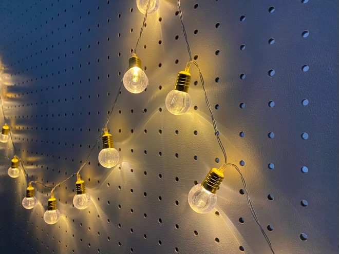 クリア電球ガーランドライト | ポリゴン polygon | 撮影 展示会 小道具